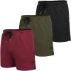 imageCOOFANDY Mens 2 Pack Gym Workout Shorts Quick Dry Athletic Shorts 5 Inch Lightweight Sports Running Shorts with Pockets3 Pack BlackWine RedArmy Green