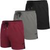 imageCOOFANDY Mens 2 Pack Gym Workout Shorts Quick Dry Athletic Shorts 5 Inch Lightweight Sports Running Shorts with Pockets3 Pack BlackWine RedGrey