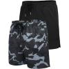 imageCOOFANDY Mens 2 Pack Gym Workout Shorts Quick Dry Athletic Shorts 5 Inch Lightweight Sports Running Shorts with PocketsBlackGrey Camo