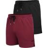 imageCOOFANDY Mens 2 Pack Gym Workout Shorts Quick Dry Athletic Shorts 5 Inch Lightweight Sports Running Shorts with PocketsBlackWine Red