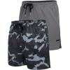 imageCOOFANDY Mens 2 Pack Gym Workout Shorts Quick Dry Athletic Shorts 5 Inch Lightweight Sports Running Shorts with PocketsDark GrayGrey Camo