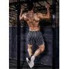 imageCOOFANDY Mens 2 Pack Gym Workout Shorts Quick Dry Athletic Shorts 5 Inch Lightweight Sports Running Shorts with PocketsGreyBlack  White Stripe