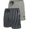imageCOOFANDY Mens 2 Pack Gym Workout Shorts Quick Dry Athletic Shorts 5 Inch Lightweight Sports Running Shorts with PocketsGreyBlack  White Stripe