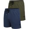 imageCOOFANDY Mens 2 Pack Gym Workout Shorts Quick Dry Athletic Shorts 5 Inch Lightweight Sports Running Shorts with PocketsNavy BlueArmy Green