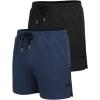 imageCOOFANDY Mens 2 Pack Gym Workout Shorts Quick Dry Athletic Shorts 5 Inch Lightweight Sports Running Shorts with PocketsNavy BlueBlack