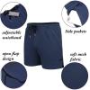 imageCOOFANDY Mens 2 Pack Gym Workout Shorts Quick Dry Athletic Shorts 5 Inch Lightweight Sports Running Shorts with PocketsNavy BlueBlack