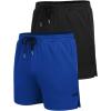 imageCOOFANDY Mens 2 Pack Gym Workout Shorts Quick Dry Athletic Shorts 5 Inch Lightweight Sports Running Shorts with PocketsRoyal BlueBlack