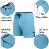 imageCOOFANDY Mens 2 Pack Gym Workout Shorts Quick Dry Athletic Shorts 5 Inch Lightweight Sports Running Shorts with PocketsSky BlueBlack