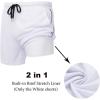 imageCOOFANDY Mens 2 Pack Gym Workout Shorts Quick Dry Athletic Shorts 5 Inch Lightweight Sports Running Shorts with PocketsWhiteBlack