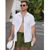 imageCOOFANDY Mens Casual Cotton Shorts 5 Inch Summer Beach Shorts Lightweight Drawstring Elastic Waist Chino Golf ShortsArmy Green