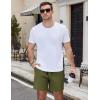 imageCOOFANDY Mens Casual Cotton Shorts 5 Inch Summer Beach Shorts Lightweight Drawstring Elastic Waist Chino Golf ShortsArmy Green