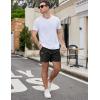 imageCOOFANDY Mens Casual Cotton Shorts 5 Inch Summer Beach Shorts Lightweight Drawstring Elastic Waist Chino Golf ShortsBlack