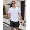 imageCOOFANDY Mens Casual Cotton Shorts 5 Inch Summer Beach Shorts Lightweight Drawstring Elastic Waist Chino Golf ShortsBlack
