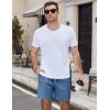 imageCOOFANDY Mens Casual Cotton Shorts 5 Inch Summer Beach Shorts Lightweight Drawstring Elastic Waist Chino Golf ShortsBlue
