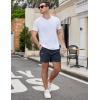 imageCOOFANDY Mens Casual Cotton Shorts 5 Inch Summer Beach Shorts Lightweight Drawstring Elastic Waist Chino Golf ShortsDark Blue