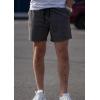 imageCOOFANDY Mens Casual Cotton Shorts 5 Inch Summer Beach Shorts Lightweight Drawstring Elastic Waist Chino Golf ShortsDeep Grey