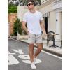 imageCOOFANDY Mens Casual Cotton Shorts 5 Inch Summer Beach Shorts Lightweight Drawstring Elastic Waist Chino Golf ShortsLight Grey