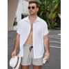 imageCOOFANDY Mens Casual Cotton Shorts 5 Inch Summer Beach Shorts Lightweight Drawstring Elastic Waist Chino Golf ShortsLight Grey