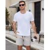 imageCOOFANDY Mens Casual Cotton Shorts 5 Inch Summer Beach Shorts Lightweight Drawstring Elastic Waist Chino Golf ShortsLight Grey