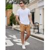 imageCOOFANDY Mens Casual Cotton Shorts 5 Inch Summer Beach Shorts Lightweight Drawstring Elastic Waist Chino Golf ShortsYellow