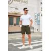 imageCOOFANDY Mens Casual Shorts 5 Inch Waffle Elastic Waist Drawstring Shorts Summer Beach Shorts with PocketsArmy Green