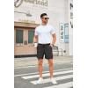 imageCOOFANDY Mens Casual Shorts 5 Inch Waffle Elastic Waist Drawstring Shorts Summer Beach Shorts with PocketsDark Grey