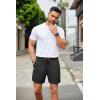 imageCOOFANDY Mens Casual Shorts 5 Inch Waffle Elastic Waist Drawstring Shorts Summer Beach Shorts with PocketsDark Grey