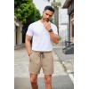 imageCOOFANDY Mens Casual Shorts 5 Inch Waffle Elastic Waist Drawstring Shorts Summer Beach Shorts with PocketsKhaki