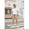 imageCOOFANDY Mens Casual Shorts 5 Inch Waffle Elastic Waist Drawstring Shorts Summer Beach Shorts with PocketsKhaki