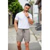 imageCOOFANDY Mens Casual Shorts 5 Inch Waffle Elastic Waist Drawstring Shorts Summer Beach Shorts with PocketsLight Grey
