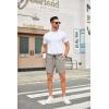 imageCOOFANDY Mens Casual Shorts 5 Inch Waffle Elastic Waist Drawstring Shorts Summer Beach Shorts with PocketsLight Grey