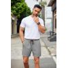 imageCOOFANDY Mens Casual Shorts 5 Inch Waffle Elastic Waist Drawstring Shorts Summer Beach Shorts with PocketsLight Heather Grey