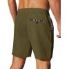 imageCOOFANDY Mens Casual Shorts 5quot Elastic Drawstring Shorts Summer Beach Athletic ShortsArmy Green