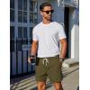 imageCOOFANDY Mens Casual Shorts 5quot Elastic Drawstring Shorts Summer Beach Athletic ShortsArmy Green