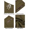 imageCOOFANDY Mens Casual Shorts 5quot Elastic Drawstring Shorts Summer Beach Athletic ShortsArmy Green