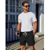 imageCOOFANDY Mens Casual Shorts 5quot Elastic Drawstring Shorts Summer Beach Athletic ShortsBlack
