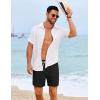 imageCOOFANDY Mens Casual Shorts 5quot Elastic Drawstring Shorts Summer Beach Athletic ShortsBlack