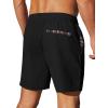 imageCOOFANDY Mens Casual Shorts 5quot Elastic Drawstring Shorts Summer Beach Athletic ShortsBlack