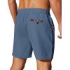 imageCOOFANDY Mens Casual Shorts 5quot Elastic Drawstring Shorts Summer Beach Athletic ShortsDark Blue