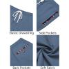 imageCOOFANDY Mens Casual Shorts 5quot Elastic Drawstring Shorts Summer Beach Athletic ShortsDark Blue