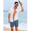 imageCOOFANDY Mens Casual Shorts 5quot Elastic Drawstring Shorts Summer Beach Athletic ShortsDark Blue