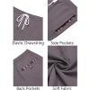 imageCOOFANDY Mens Casual Shorts 5quot Elastic Drawstring Shorts Summer Beach Athletic ShortsDark Grey