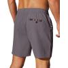 imageCOOFANDY Mens Casual Shorts 5quot Elastic Drawstring Shorts Summer Beach Athletic ShortsDark Grey