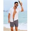 imageCOOFANDY Mens Casual Shorts 5quot Elastic Drawstring Shorts Summer Beach Athletic ShortsDark Grey