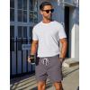 imageCOOFANDY Mens Casual Shorts 5quot Elastic Drawstring Shorts Summer Beach Athletic ShortsDark Grey
