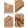 imageCOOFANDY Mens Casual Shorts 5quot Elastic Drawstring Shorts Summer Beach Athletic ShortsKhaki