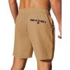 imageCOOFANDY Mens Casual Shorts 5quot Elastic Drawstring Shorts Summer Beach Athletic ShortsKhaki