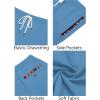 imageCOOFANDY Mens Casual Shorts 5quot Elastic Drawstring Shorts Summer Beach Athletic ShortsLight Blue