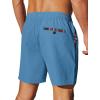 imageCOOFANDY Mens Casual Shorts 5quot Elastic Drawstring Shorts Summer Beach Athletic ShortsLight Blue