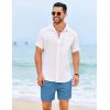 imageCOOFANDY Mens Casual Shorts 5quot Elastic Drawstring Shorts Summer Beach Athletic ShortsLight Blue